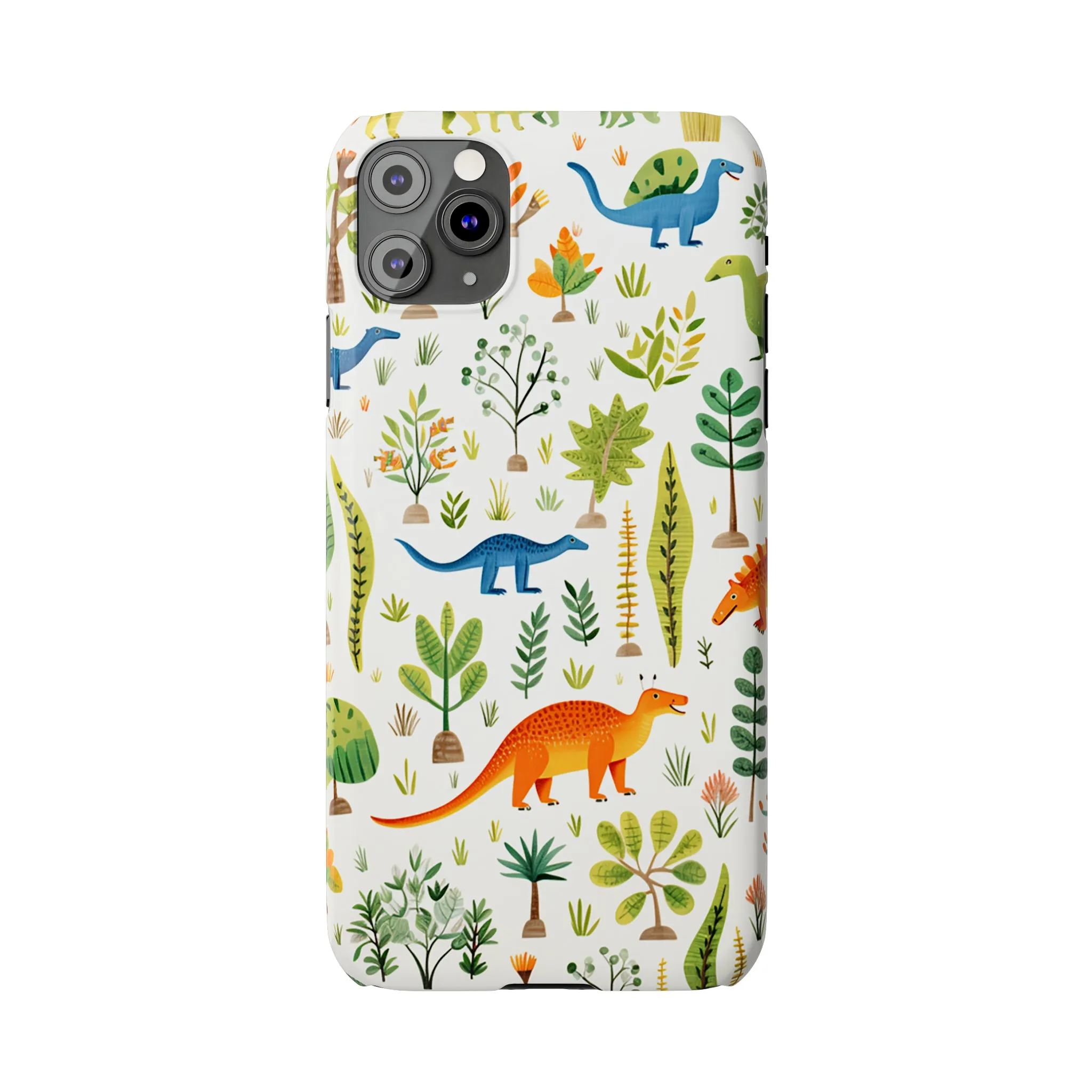 Dinosaur Kids Print Effect Phone Case Slim iPhone Cases