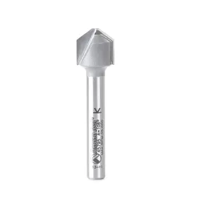 Double Edge Folding 'V' Groove (ACM) Router Bit | 108°x 0.090 Tip x 3⁄8 x 1⁄2 Dia x 1⁄4" Shank | 45795 | 738685457955