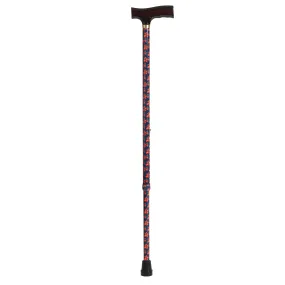 Drive Medical rtl10335rf Adjustable Lightweight T Handle Cane with Wrist Strap, Red Floral