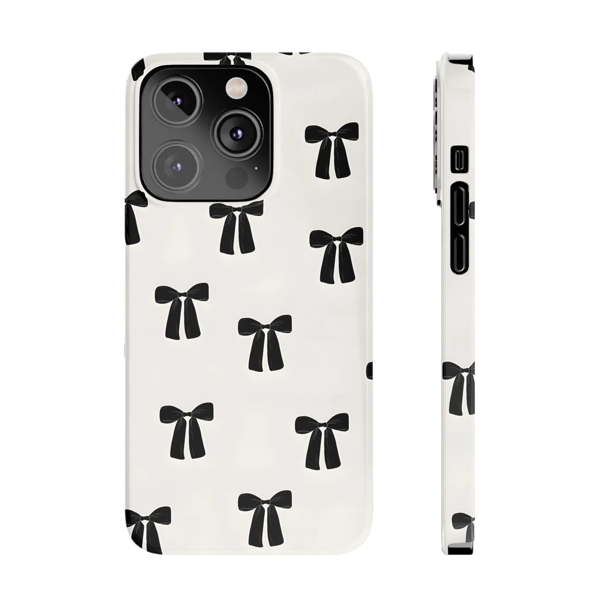 Eboné Bow Chic Slim Phone Case - Aesthetic, Trendy, and Impact-Resistant