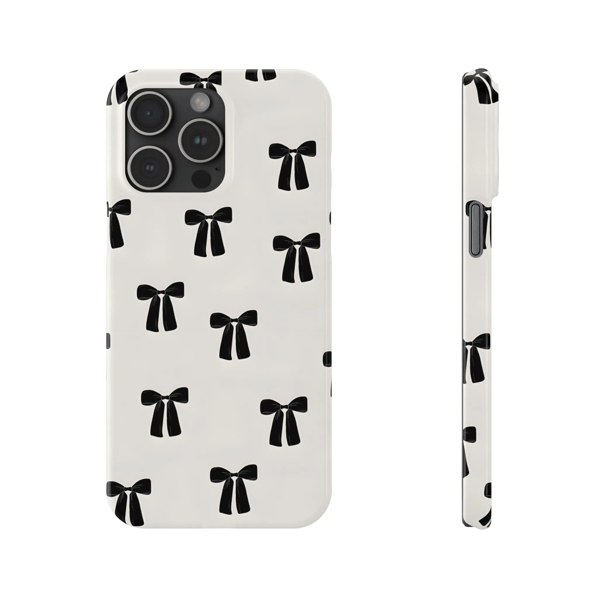 Eboné Bow Chic Slim Phone Case - Aesthetic, Trendy, and Impact-Resistant