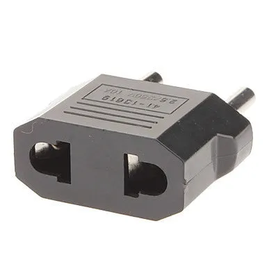 EU Plug to EU and US Plug AC Power Adapter (110-240V)