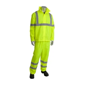 Falcon 353-1000LY-4X/5X ANSI Type R Class 3 Two-Piece Value Rainsuit Set