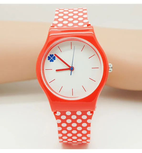 fashion Silicone strap High Quality Classic Crystal Watch Cartoon Novelty Student/women Watch