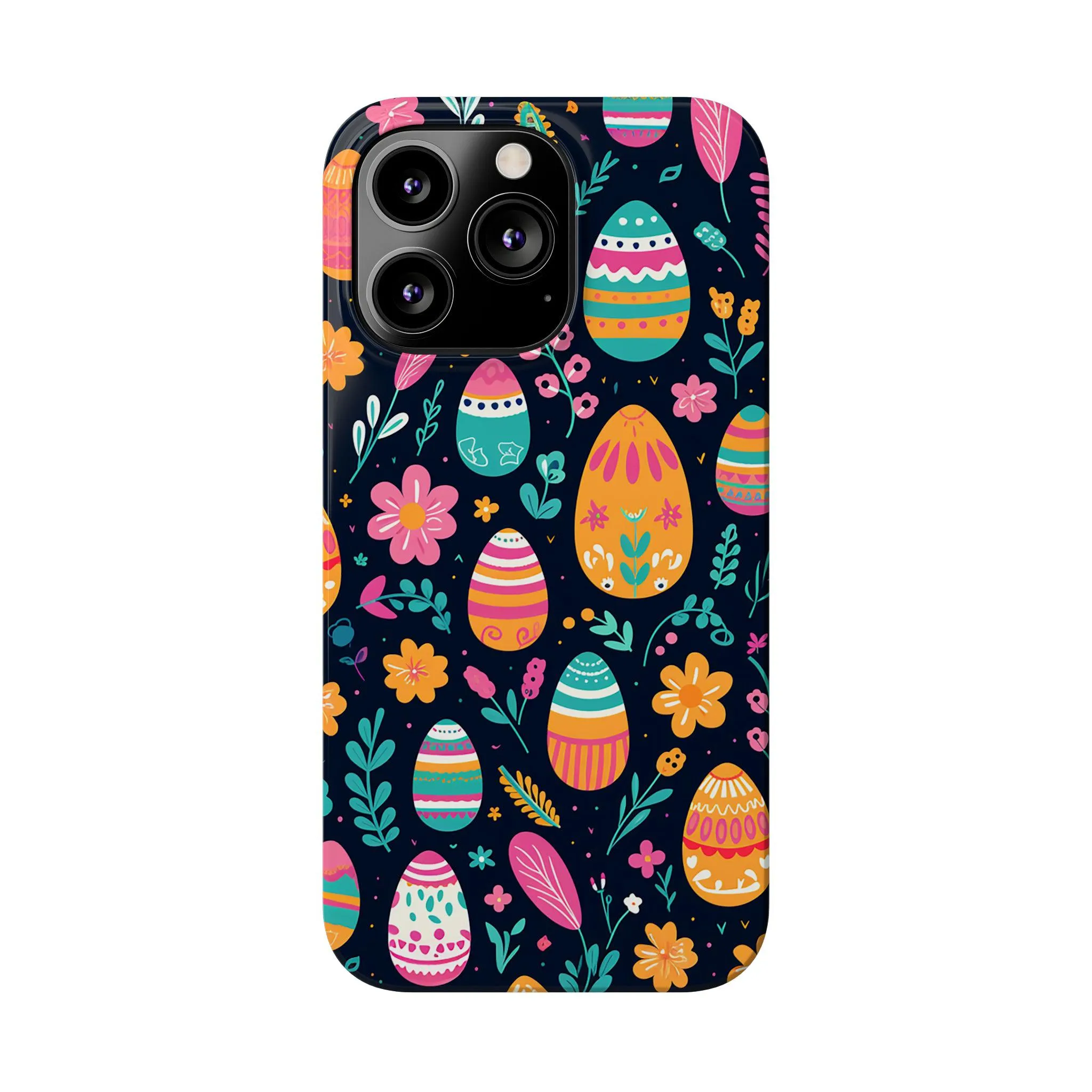 Floral Easter Egg Print Effect Phone Case Slim iPhone Cases