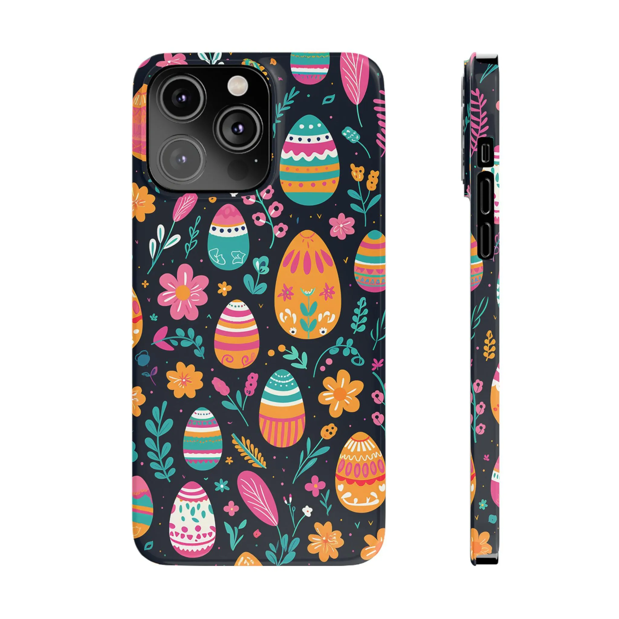 Floral Easter Egg Print Effect Phone Case Slim iPhone Cases