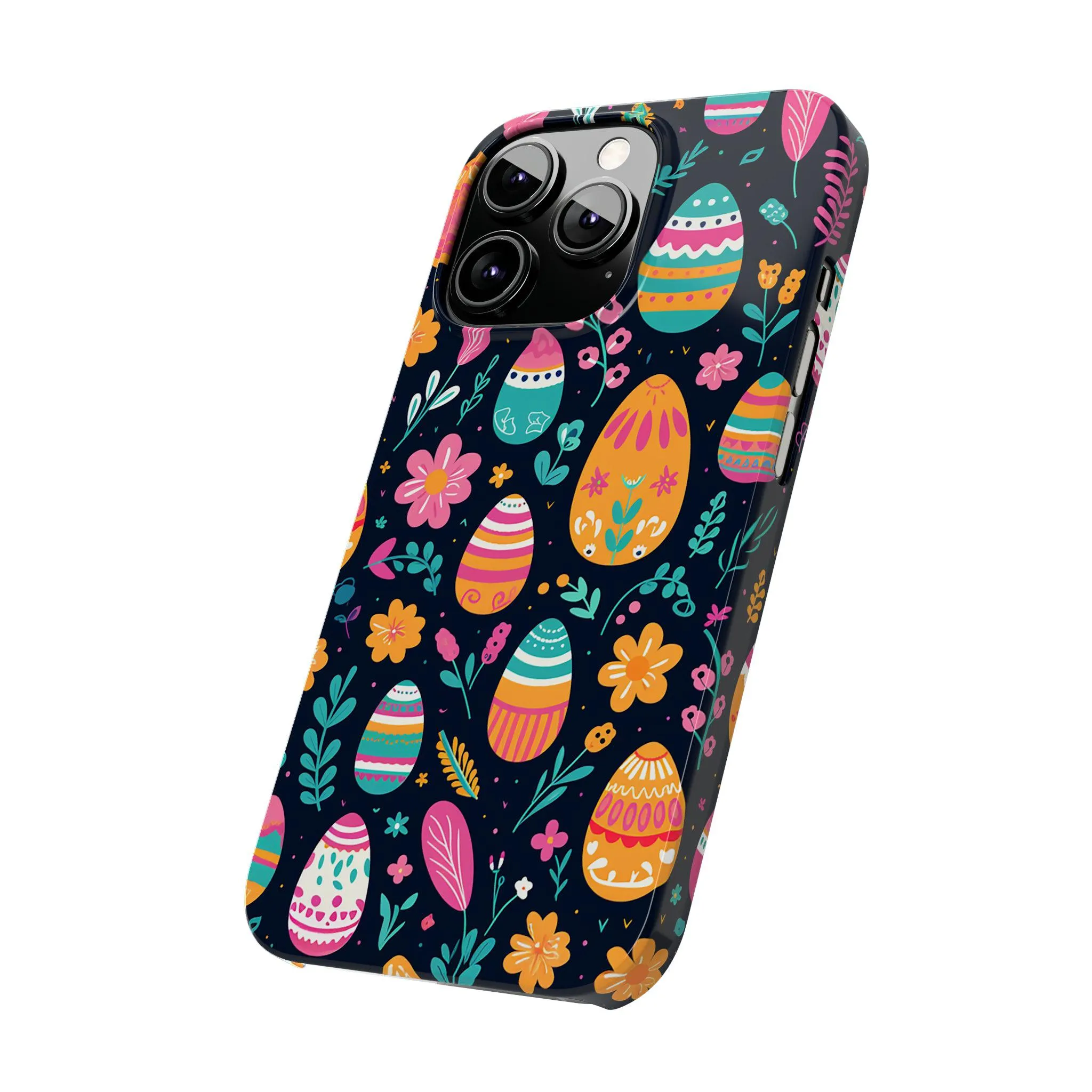 Floral Easter Egg Print Effect Phone Case Slim iPhone Cases