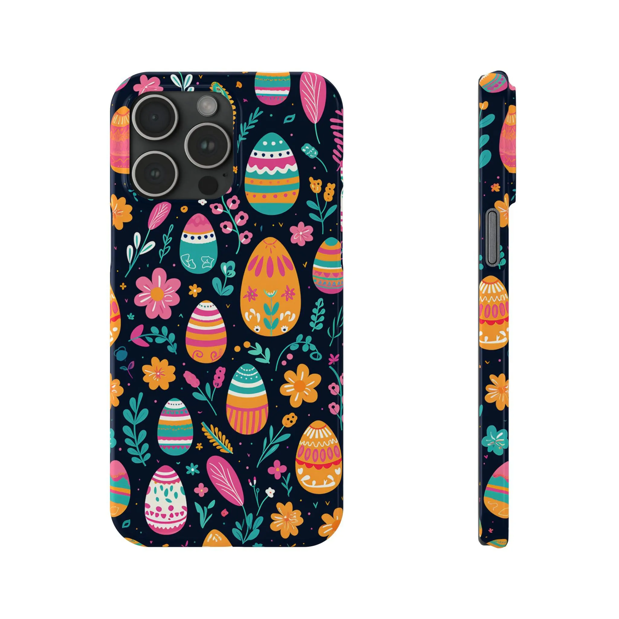 Floral Easter Egg Print Effect Phone Case Slim iPhone Cases