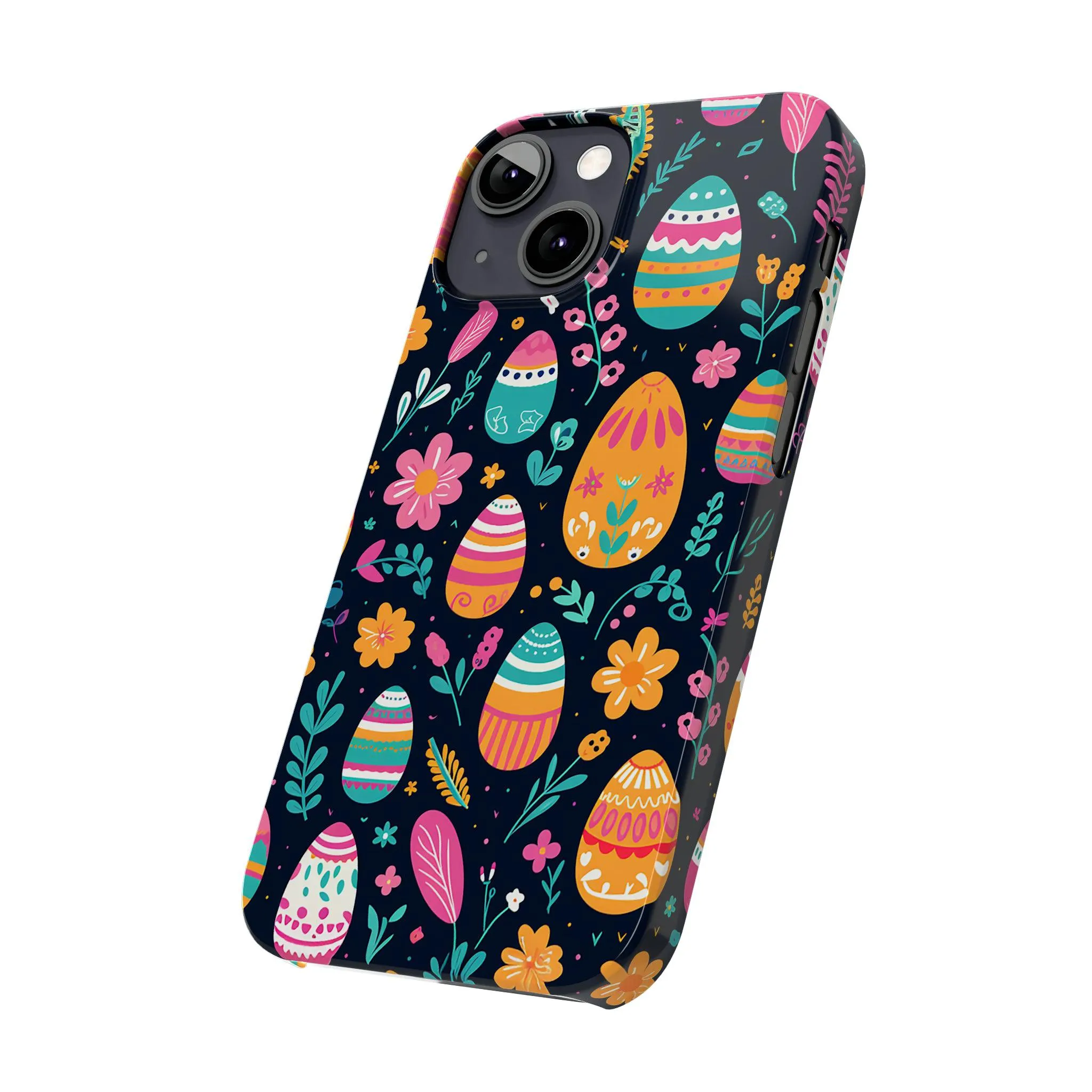 Floral Easter Egg Print Effect Phone Case Slim iPhone Cases