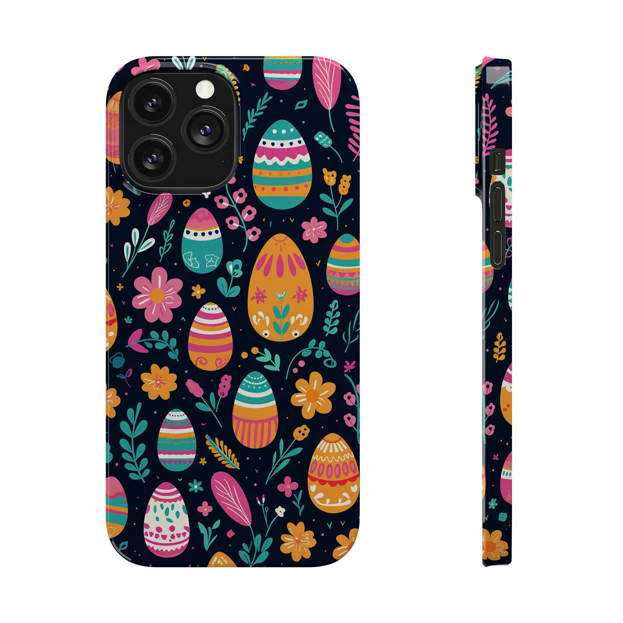 Floral Easter Egg Print Effect Phone Case Slim iPhone Cases