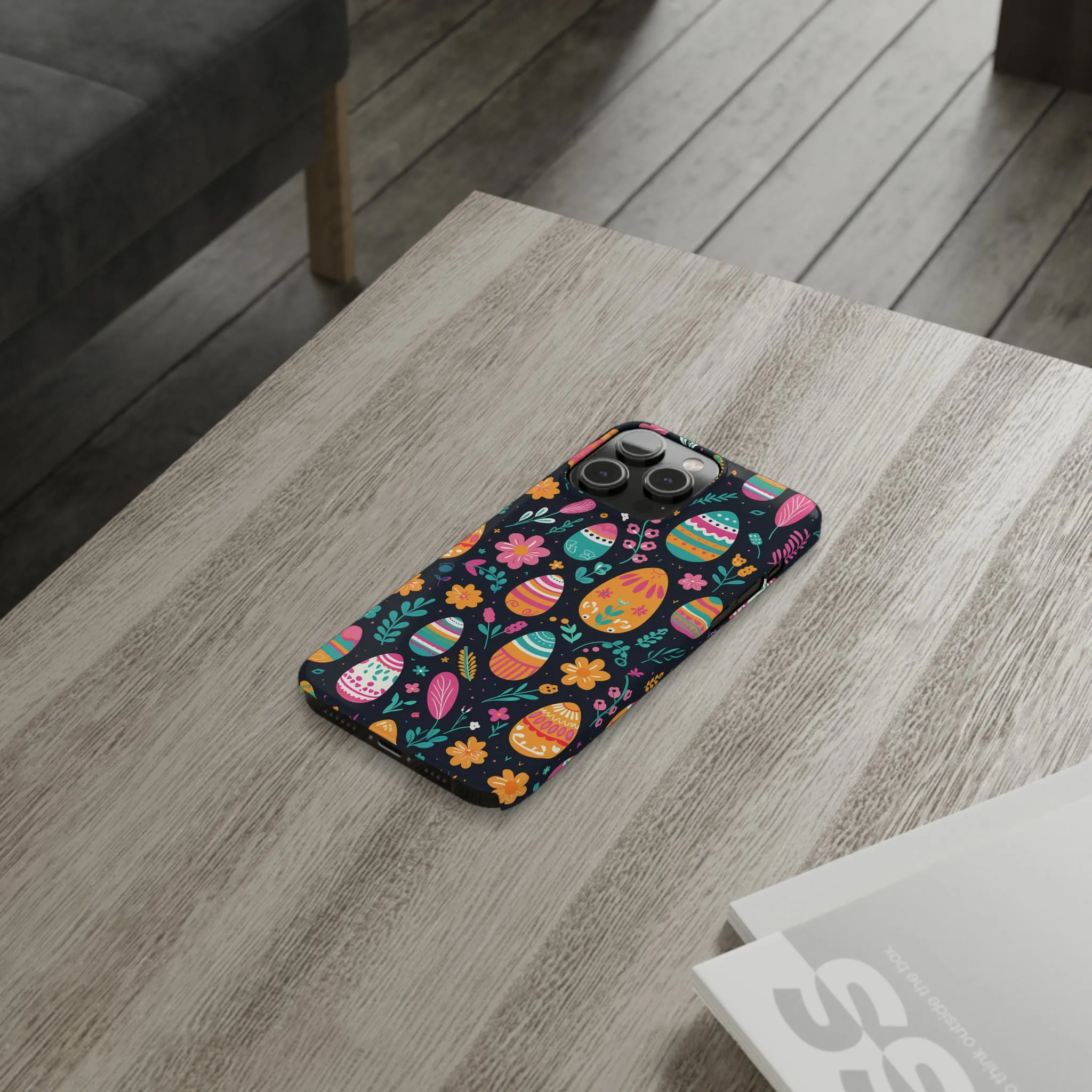 Floral Easter Egg Print Effect Phone Case Slim iPhone Cases