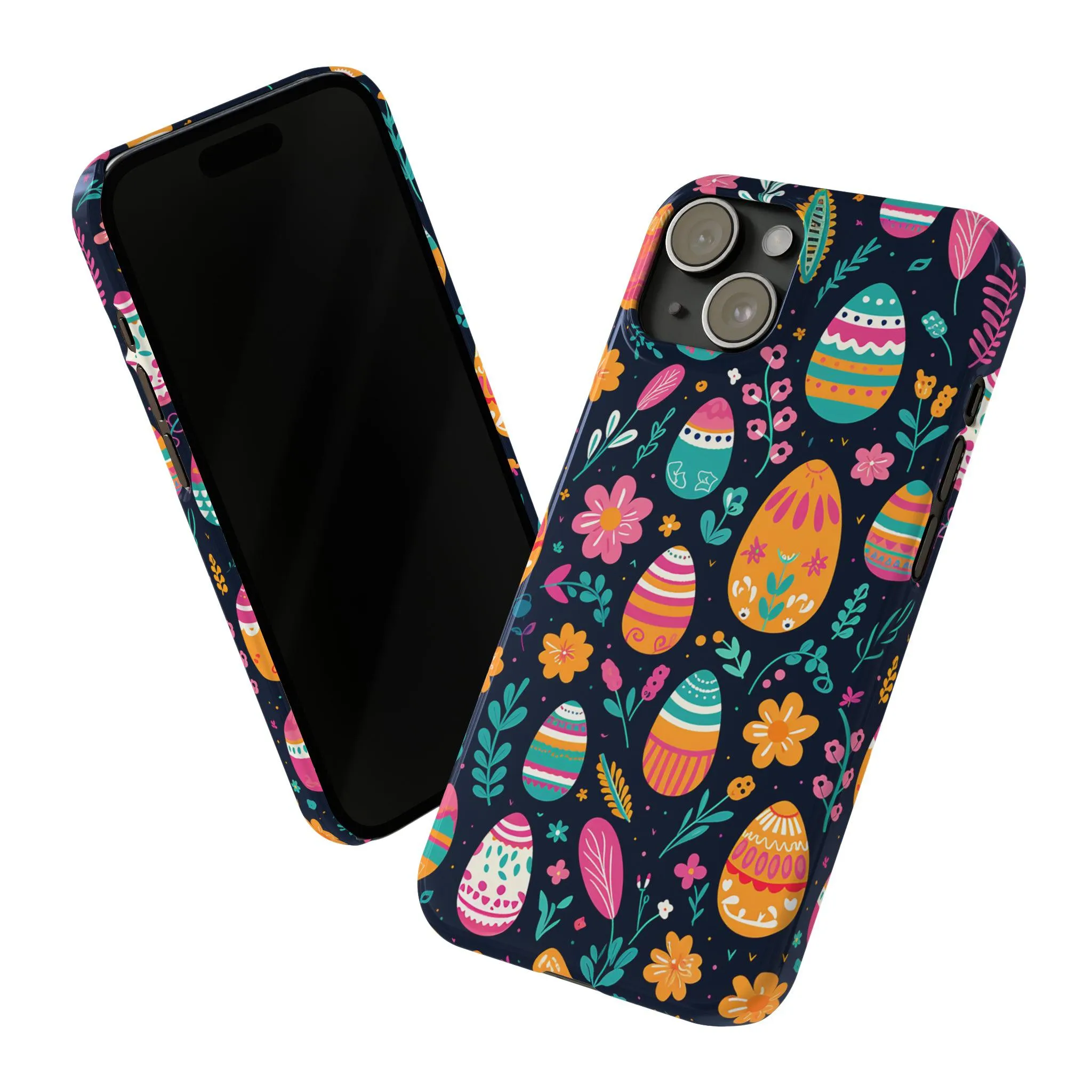 Floral Easter Egg Print Effect Phone Case Slim iPhone Cases