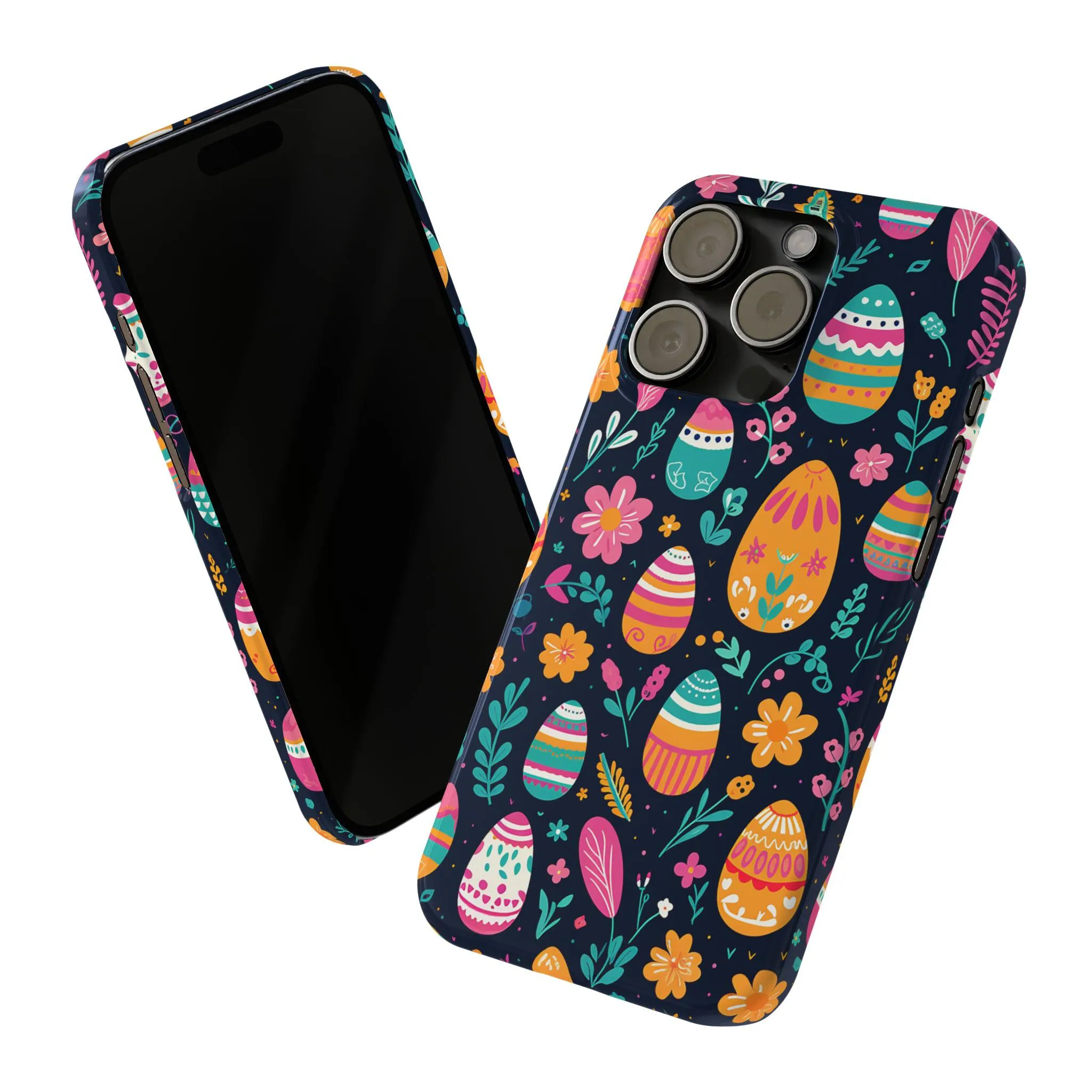 Floral Easter Egg Print Effect Phone Case Slim iPhone Cases