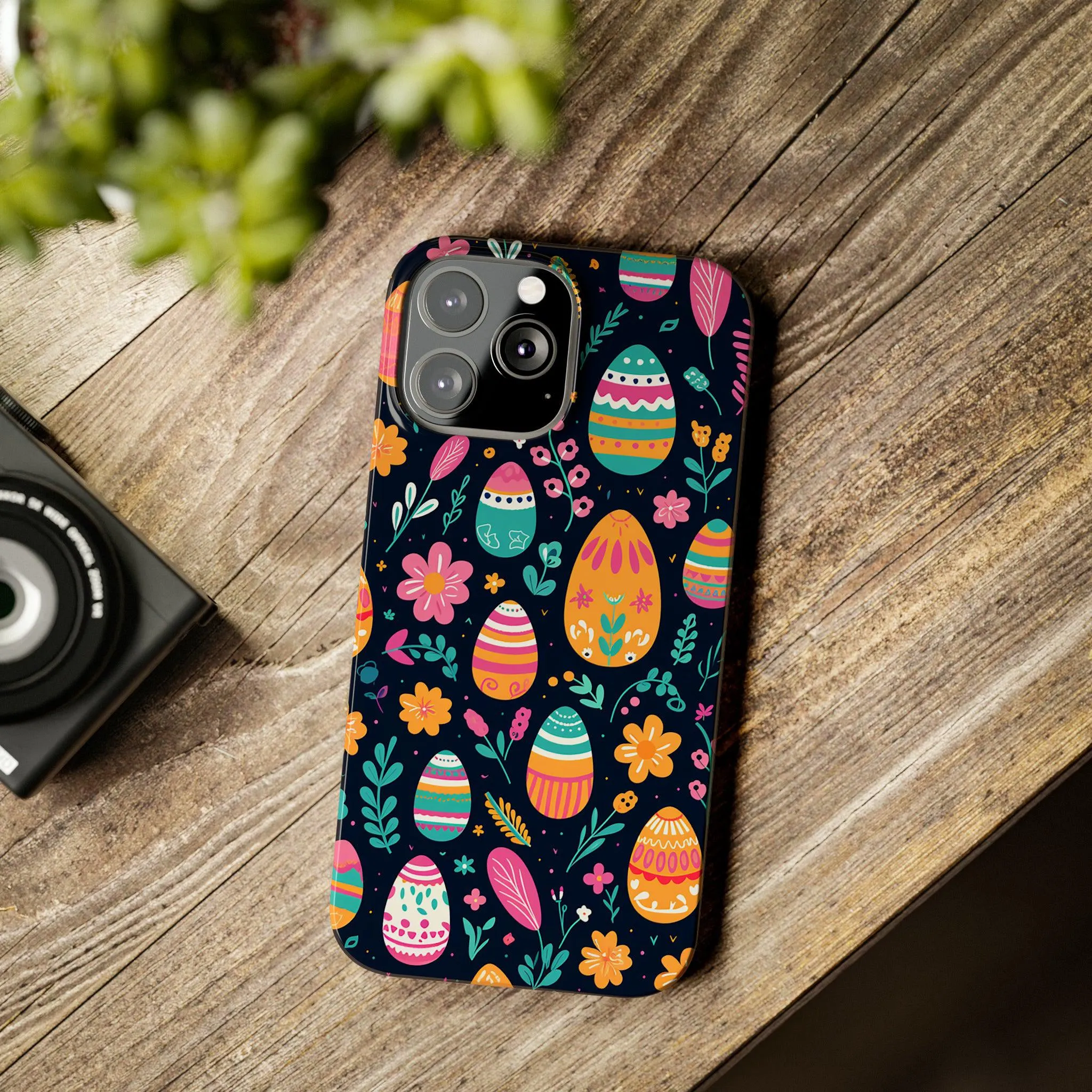 Floral Easter Egg Print Effect Phone Case Slim iPhone Cases