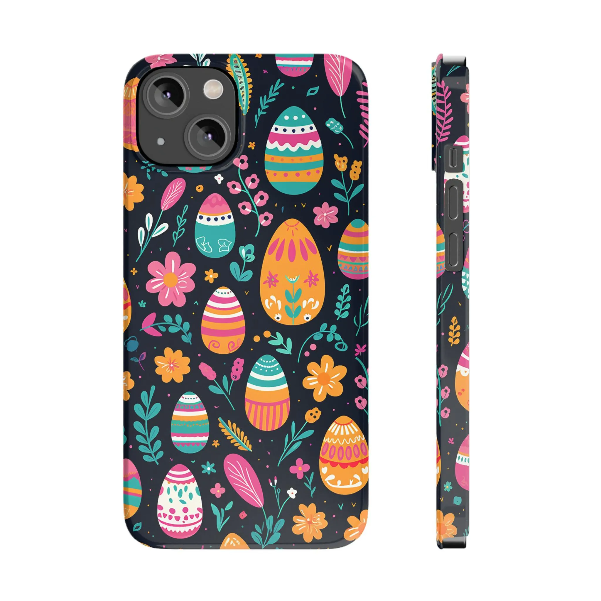 Floral Easter Egg Print Effect Phone Case Slim iPhone Cases