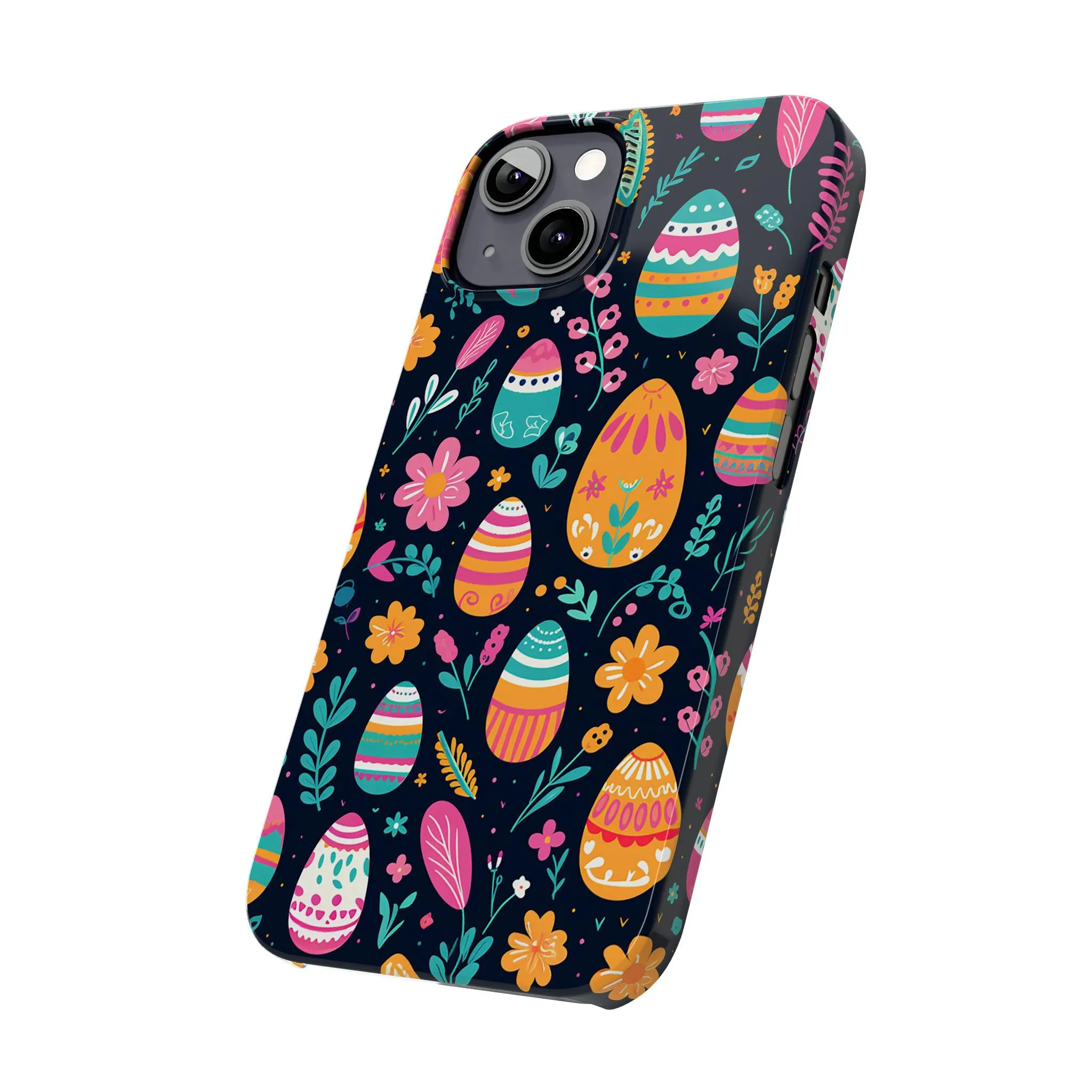 Floral Easter Egg Print Effect Phone Case Slim iPhone Cases