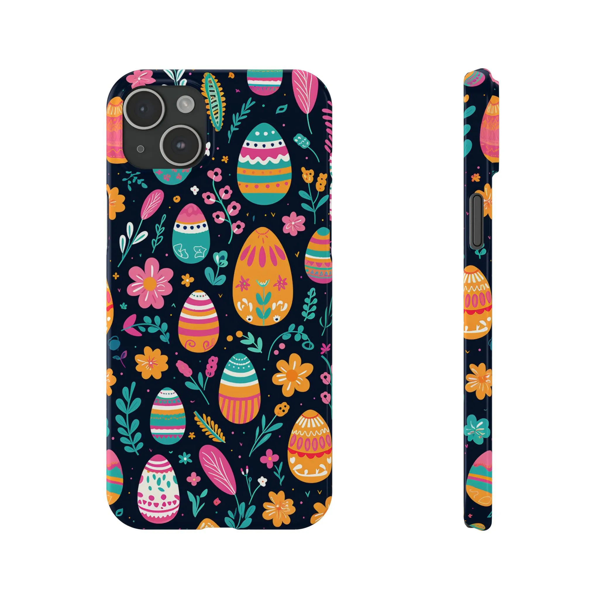 Floral Easter Egg Print Effect Phone Case Slim iPhone Cases