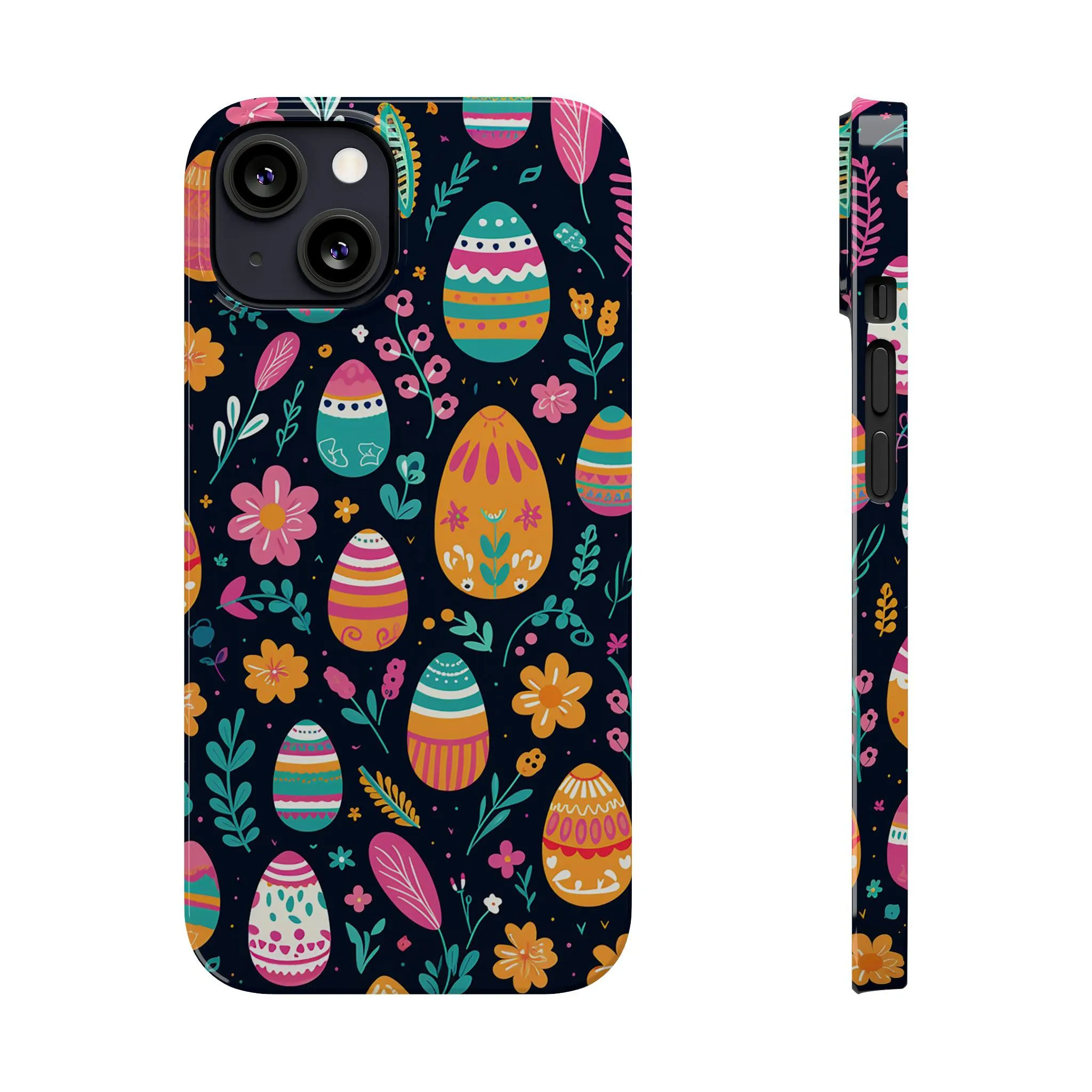 Floral Easter Egg Print Effect Phone Case Slim iPhone Cases