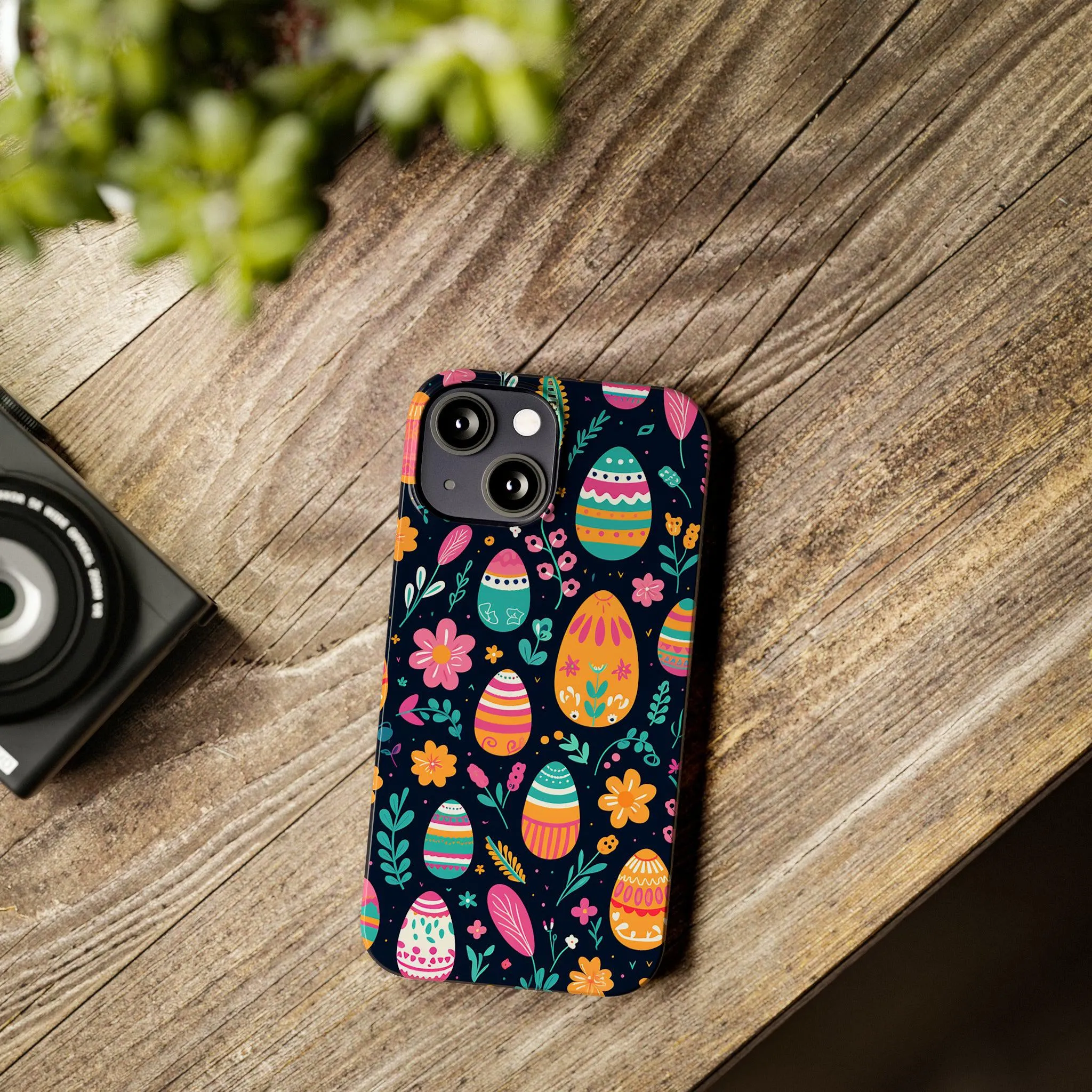 Floral Easter Egg Print Effect Phone Case Slim iPhone Cases