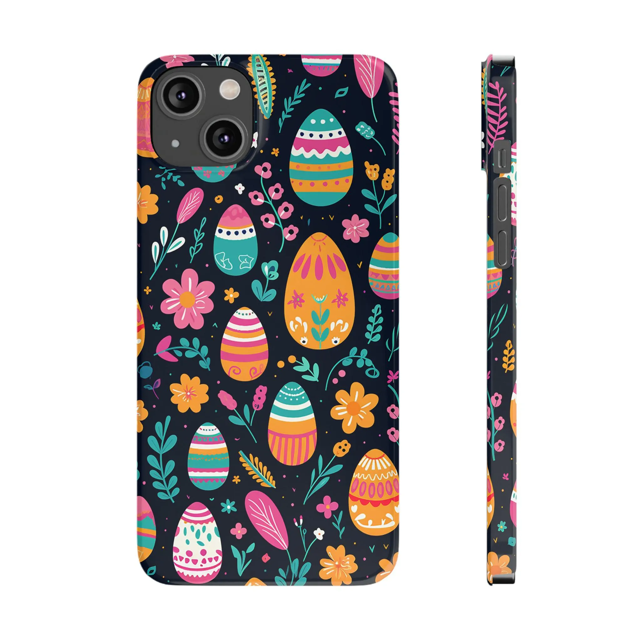 Floral Easter Egg Print Effect Phone Case Slim iPhone Cases