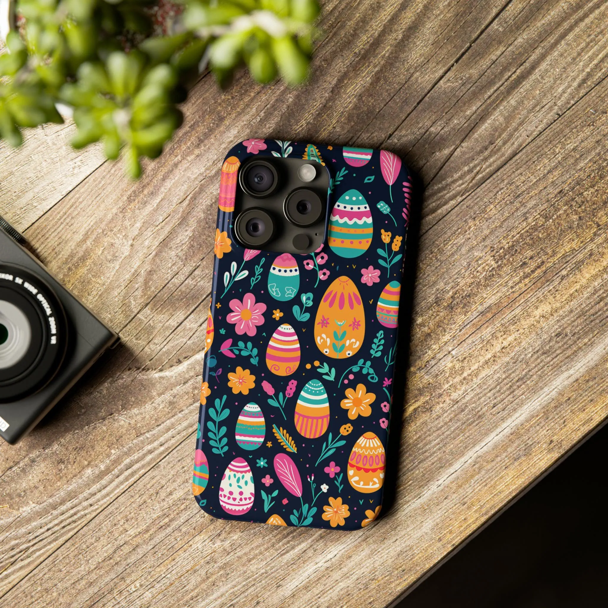 Floral Easter Egg Print Effect Phone Case Slim iPhone Cases