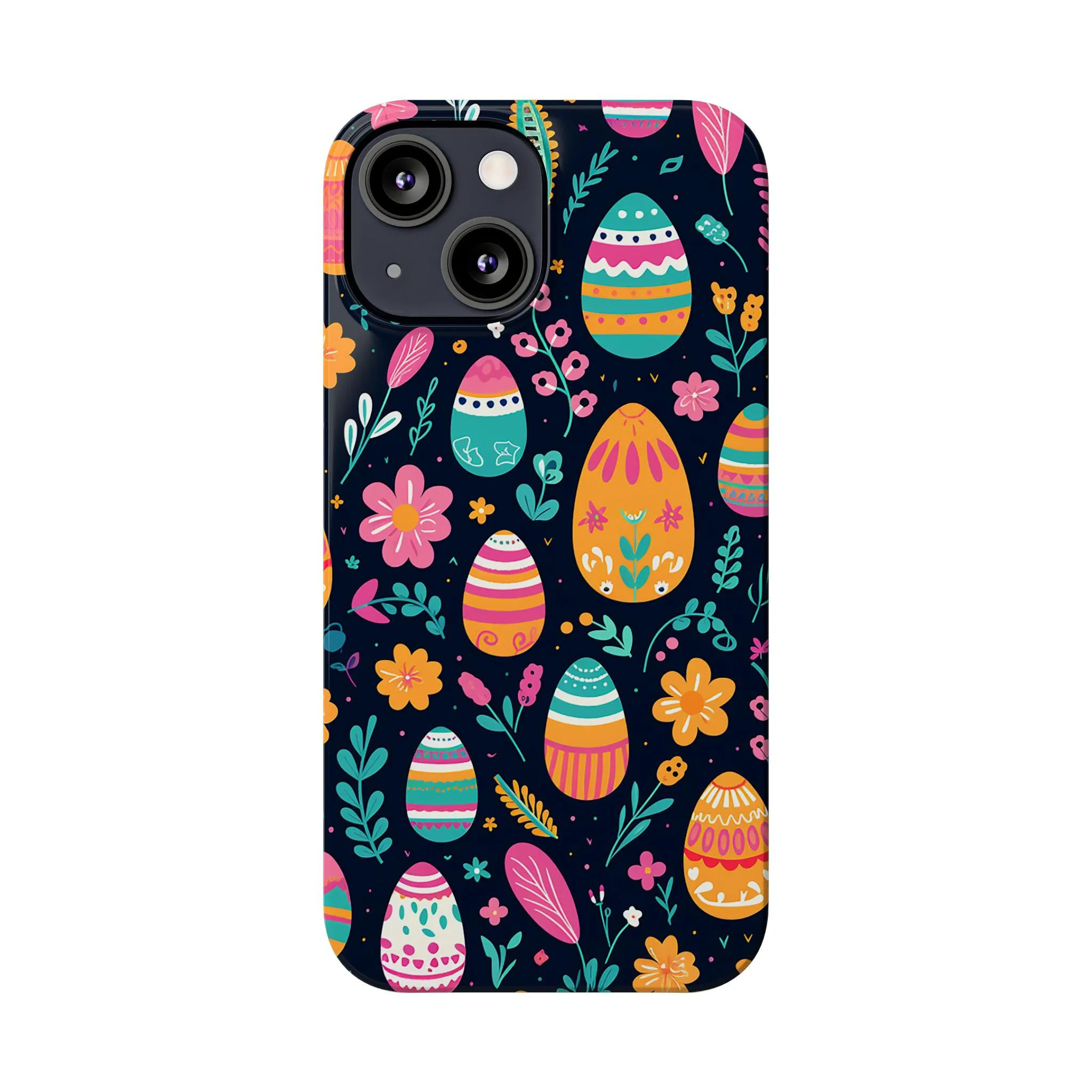 Floral Easter Egg Print Effect Phone Case Slim iPhone Cases