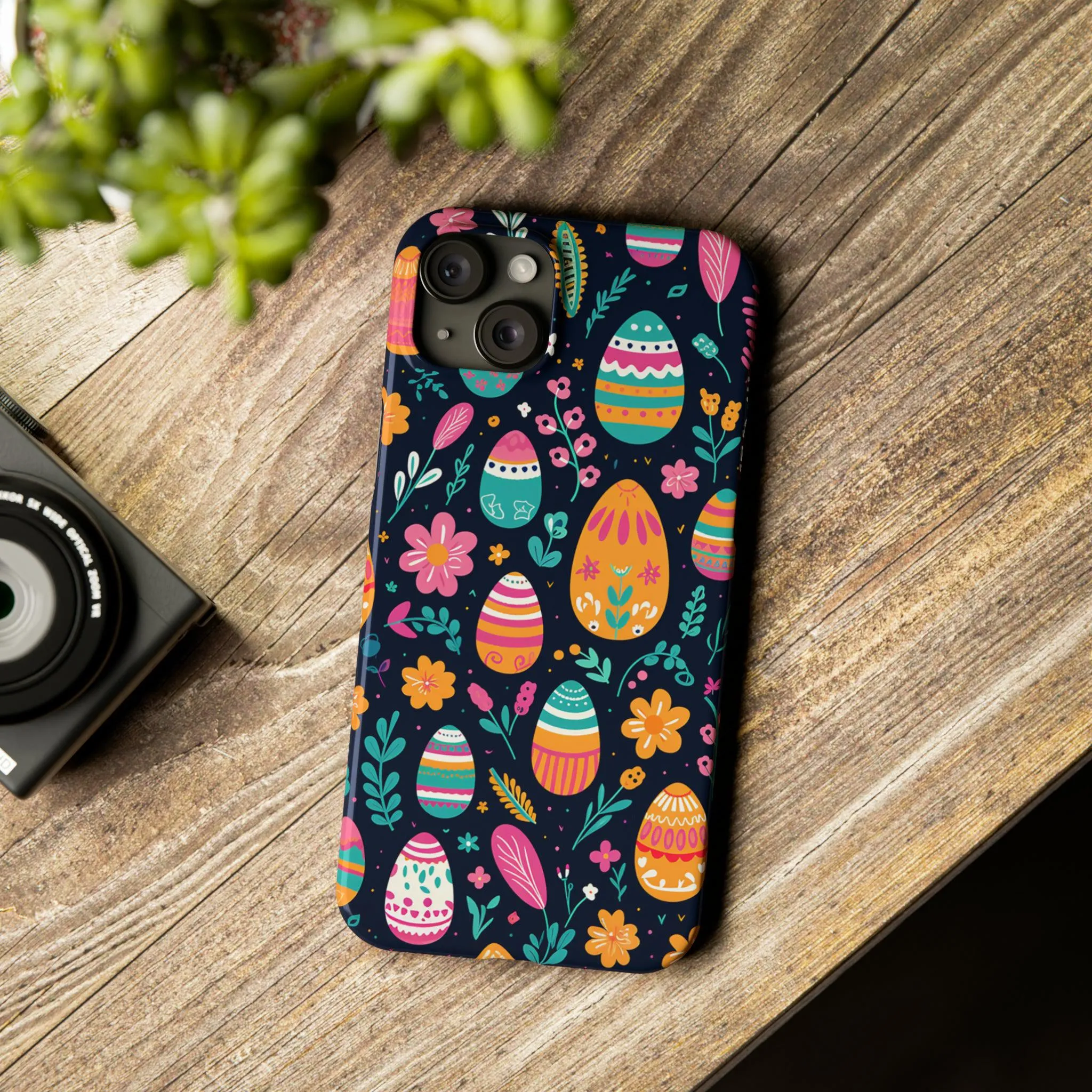 Floral Easter Egg Print Effect Phone Case Slim iPhone Cases