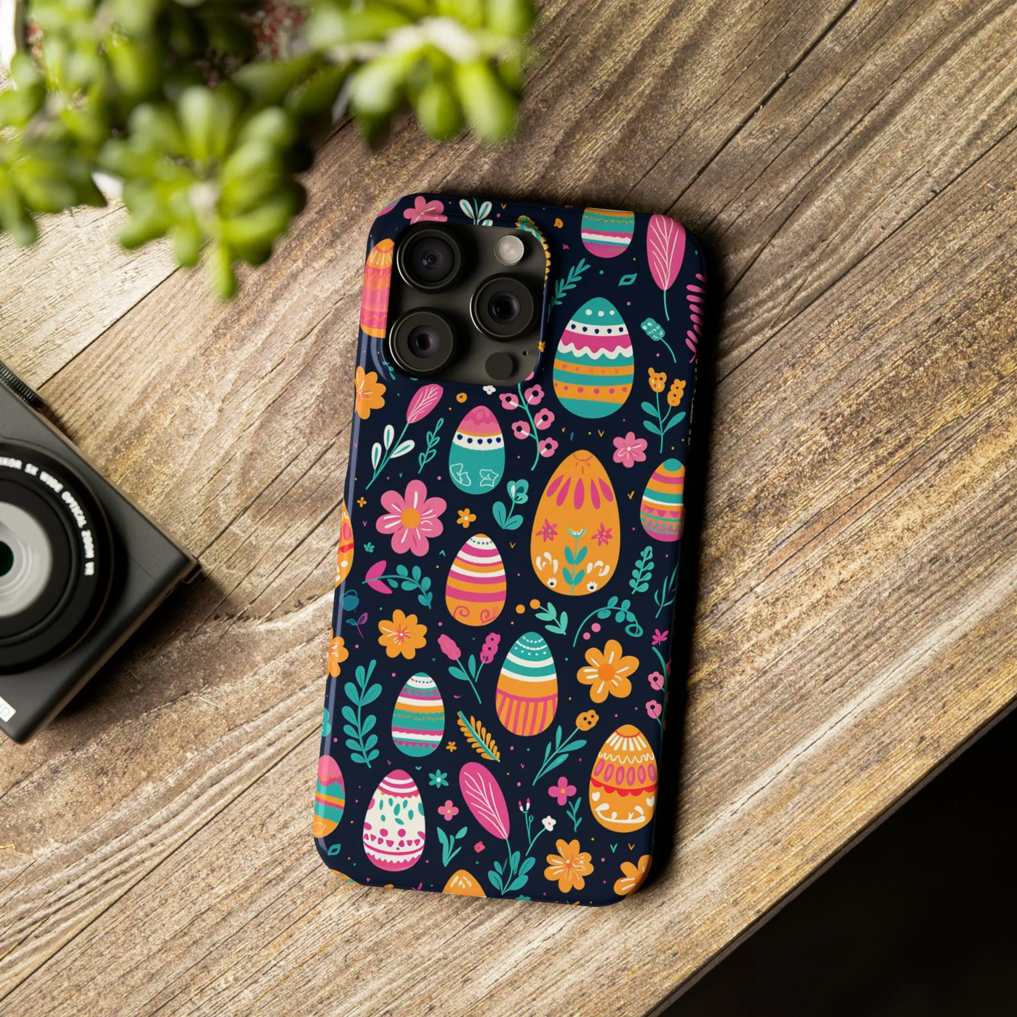 Floral Easter Egg Print Effect Phone Case Slim iPhone Cases