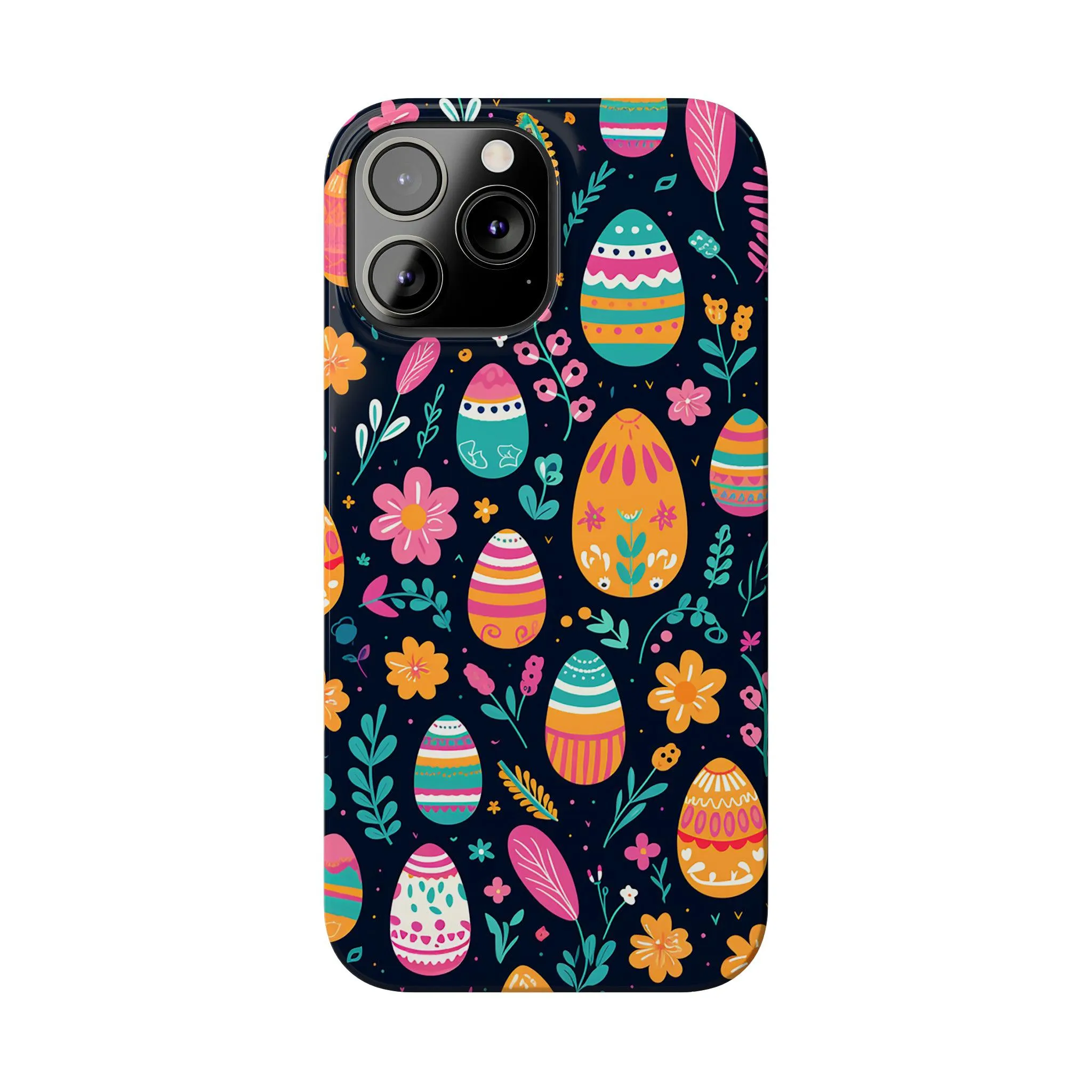 Floral Easter Egg Print Effect Phone Case Slim iPhone Cases