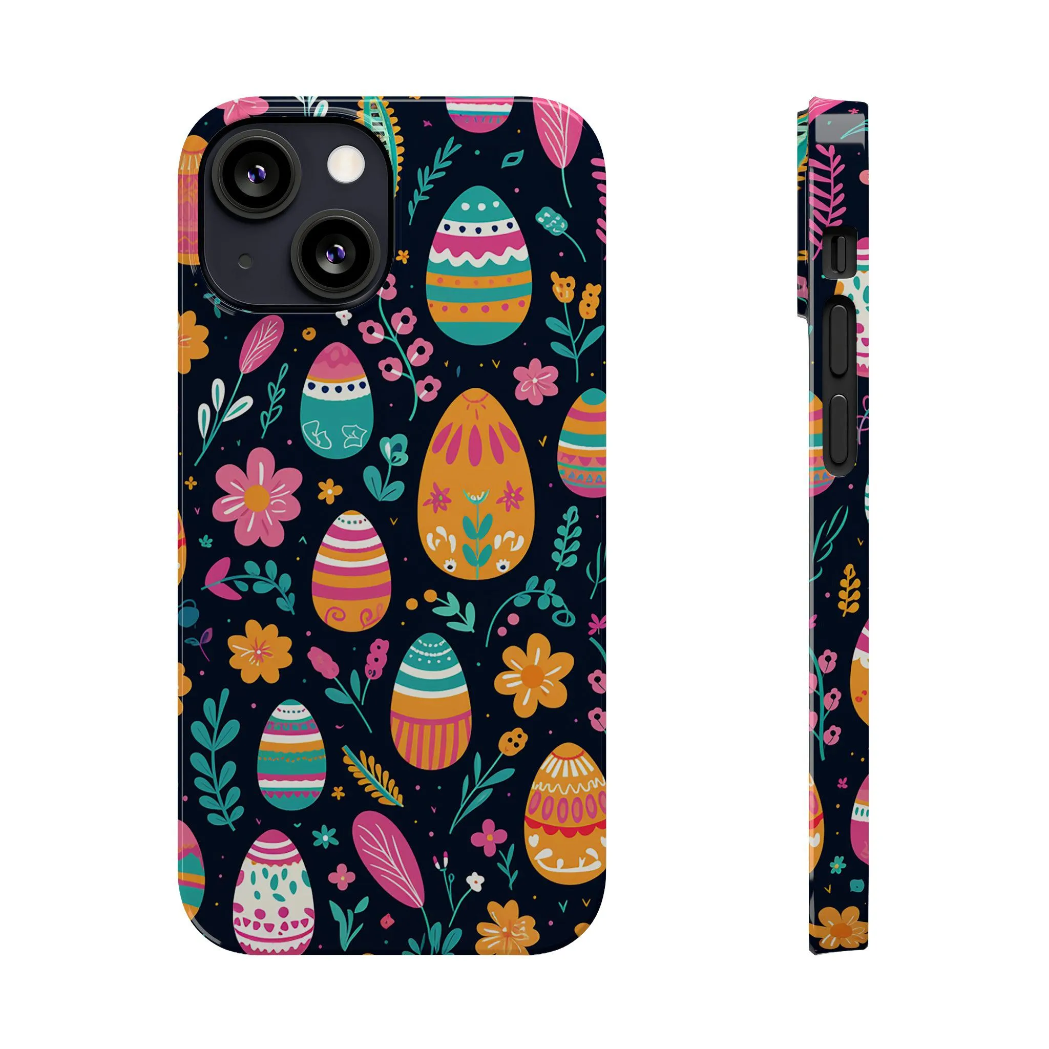 Floral Easter Egg Print Effect Phone Case Slim iPhone Cases