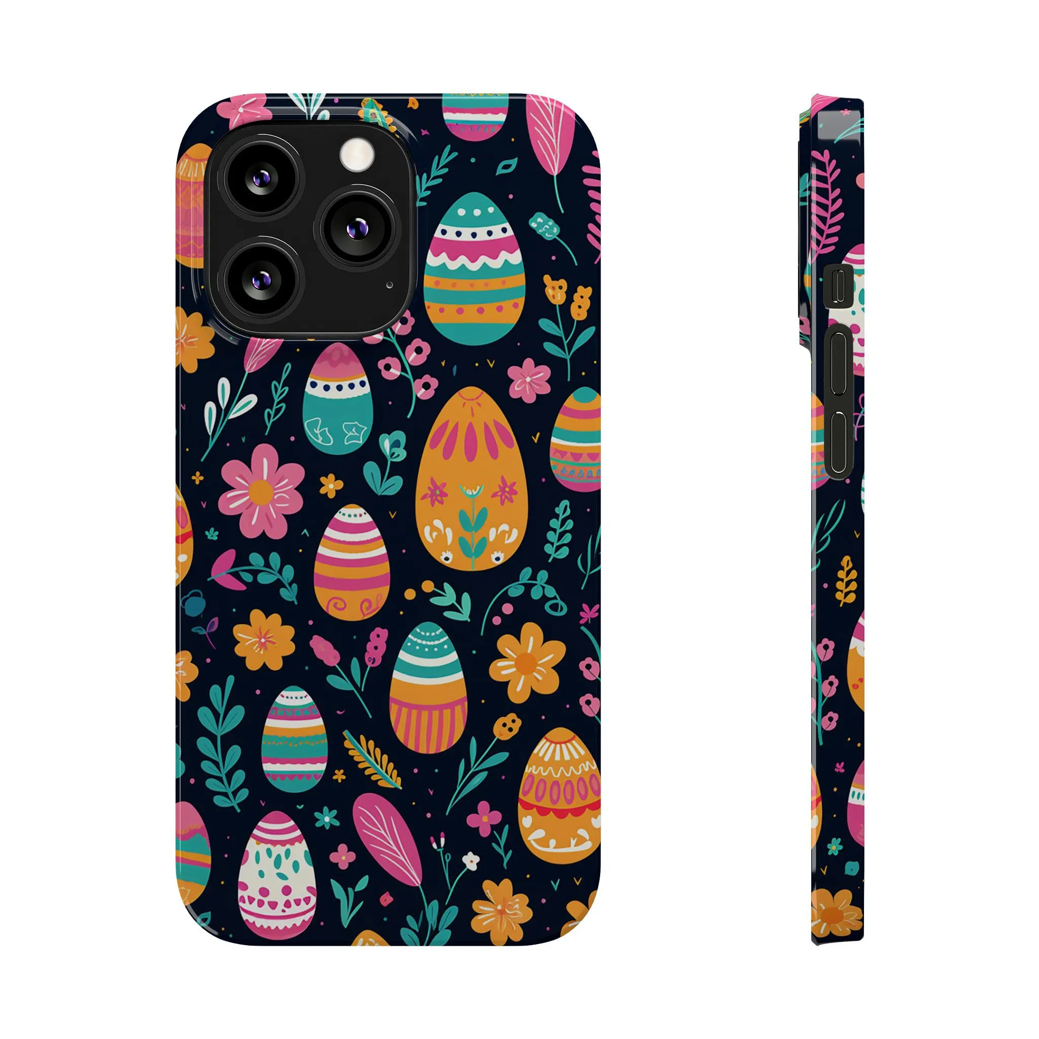 Floral Easter Egg Print Effect Phone Case Slim iPhone Cases