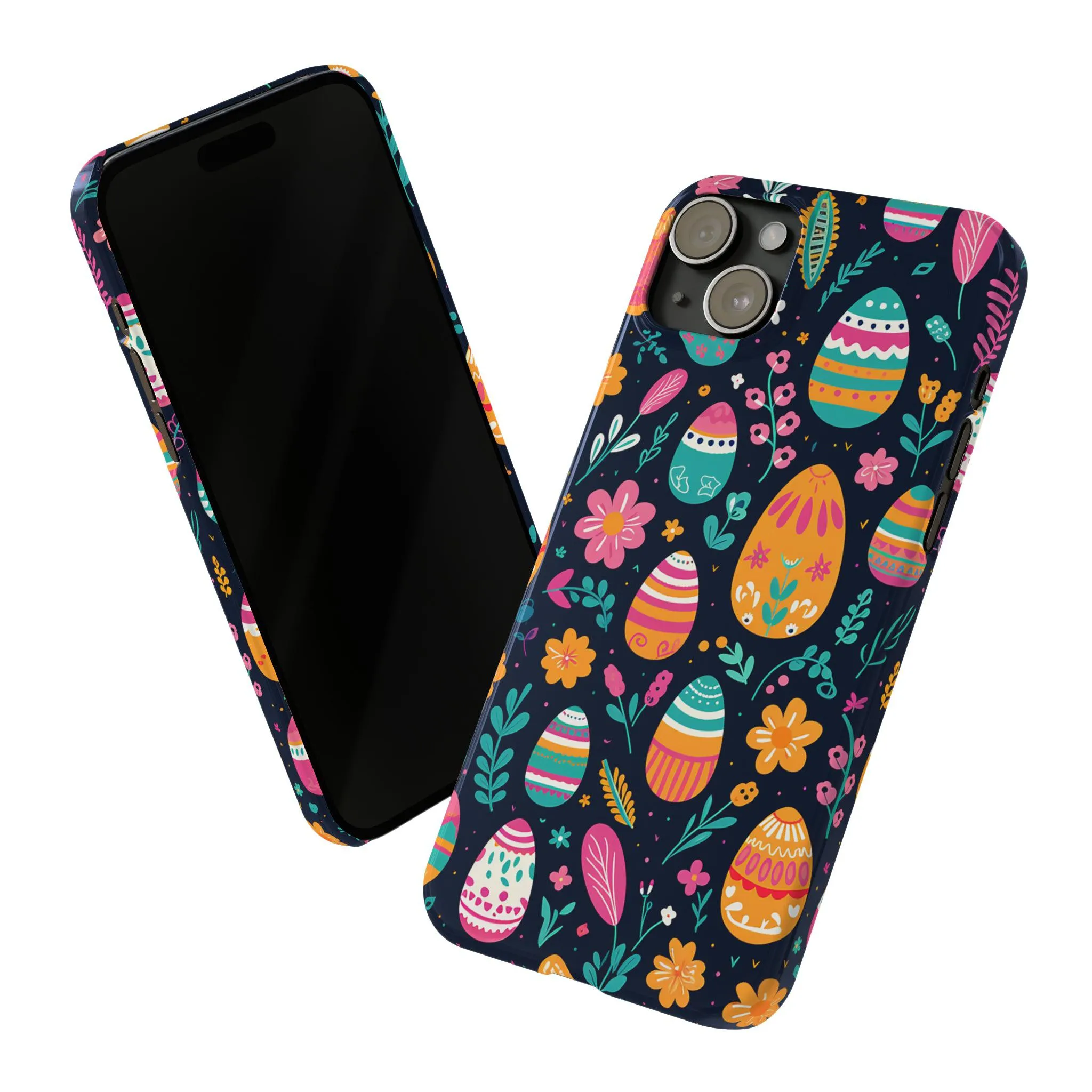 Floral Easter Egg Print Effect Phone Case Slim iPhone Cases