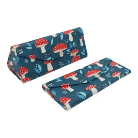 Flower Eyewear Glasses Case - Folding Hard Case - Mushroom