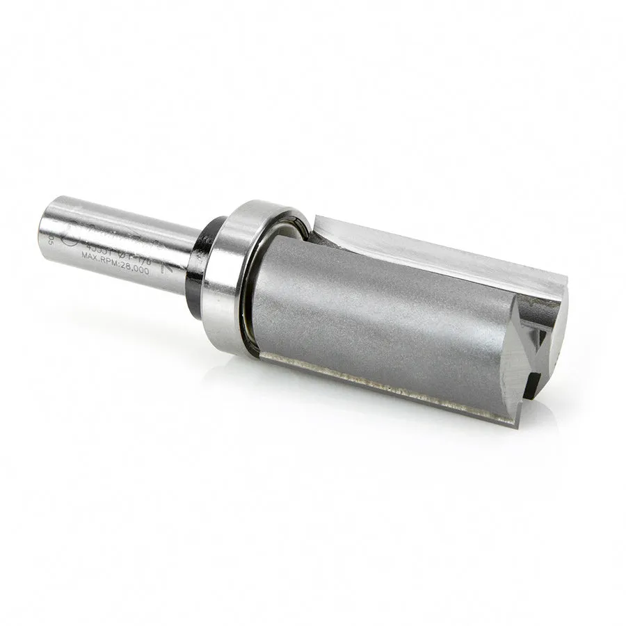 Flush Trim Plunge Router Bit | 1 1⁄8 Dia x 2"x 1⁄2 Shank with Upper BB | 45551 | 738685095515