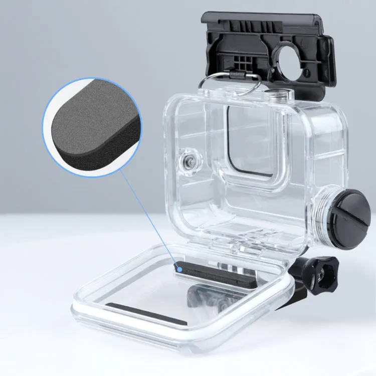 For GoPro HERO10 Black / HERO9 Black 30m Charging Waterproof Housing Case with Buckle Basic Mount & Screw