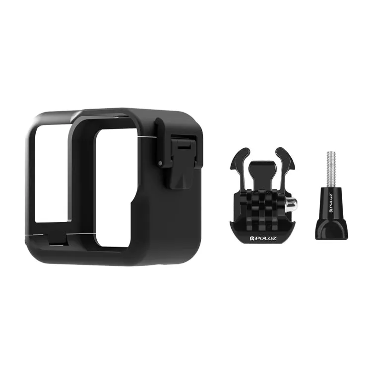 For GoPro Hero11 Black Mini PULUZ PC Plastic Border Frame with Buckle Basic Mount & Screw(Black)