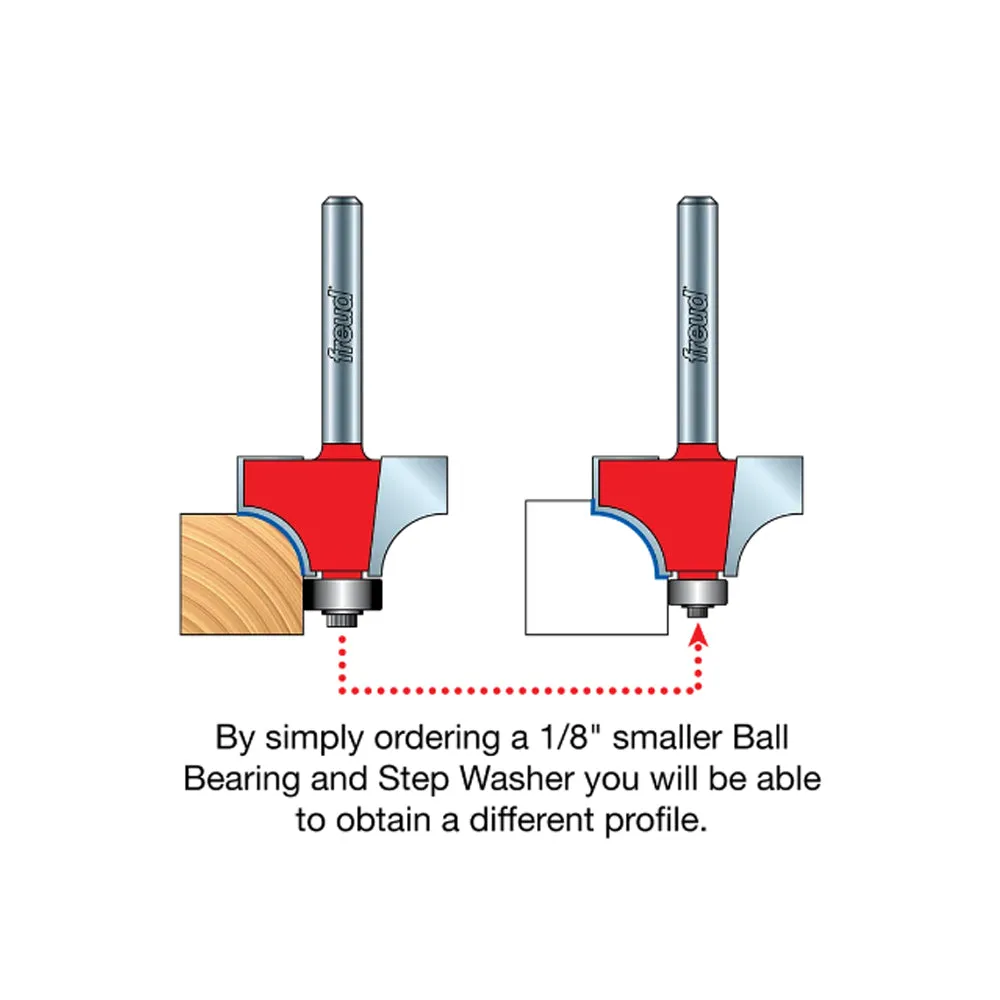 Freud Rounding Over Bit 1/4" Shank x 1/16" Radius