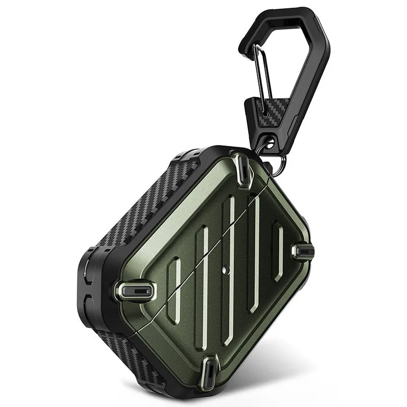 Full-Body Rugged Protective Case with Carabiner For Airpods