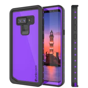 Galaxy Note 9 Waterproof Case, Punkcase Studstar Purple Series Thin Armor Cover