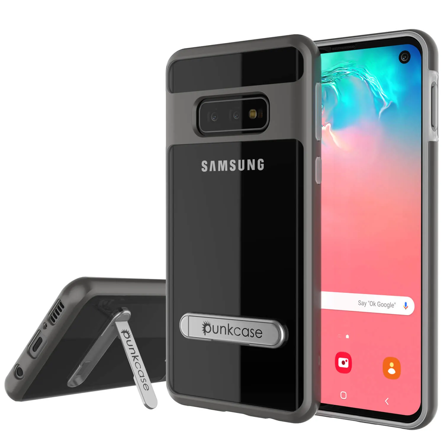 Galaxy S10e Case, PUNKcase [LUCID 3.0 Series] [Slim Fit] Armor Cover w/ Integrated Screen Protector [Grey]