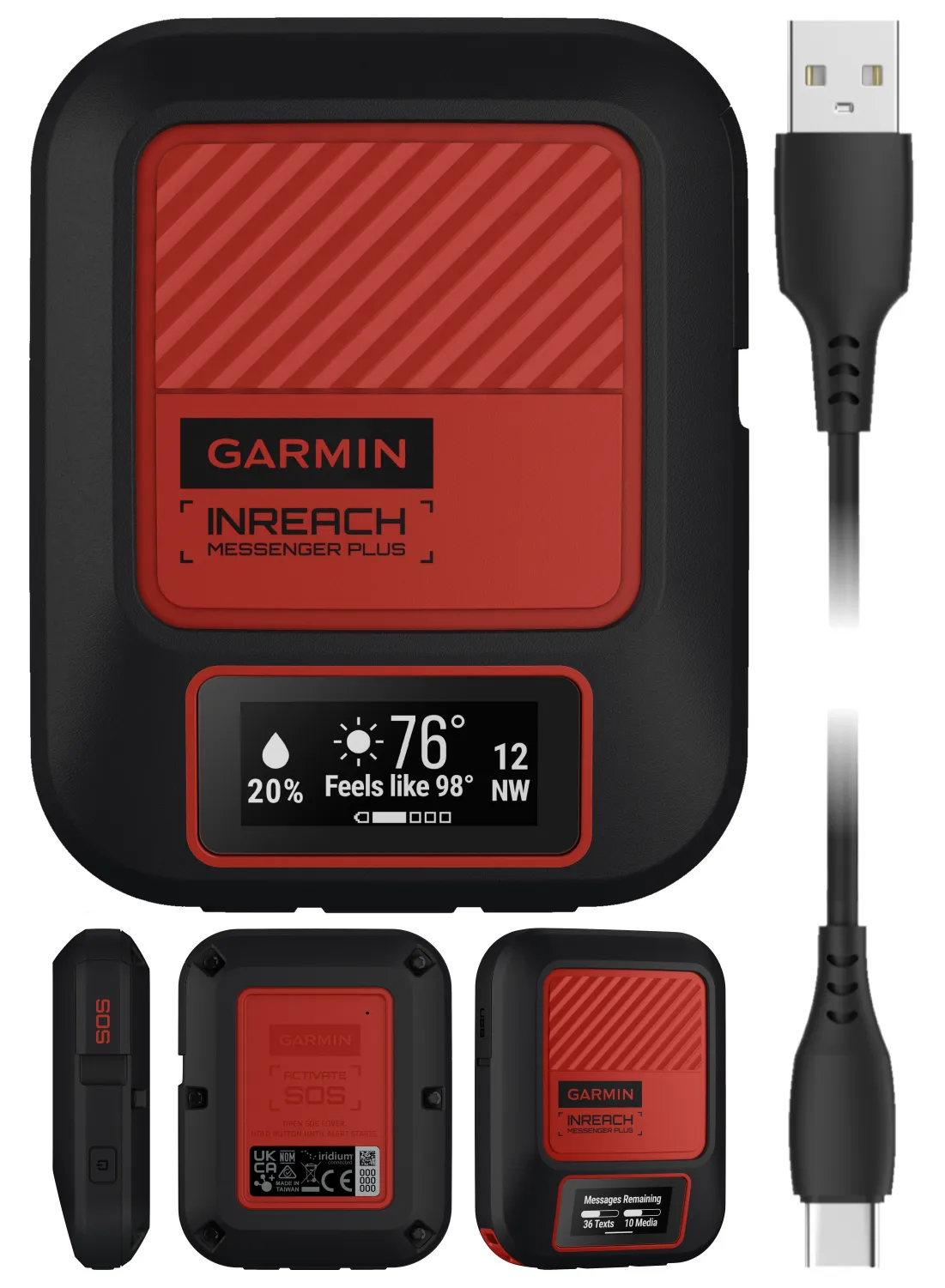 Garmin inReach Messenger Plus, with voice recordings, photos, and group messaging, Wearable4U