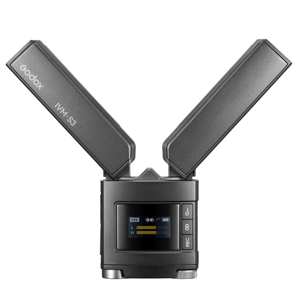 Godox IVM-S3 Camera-Mount Adjustable Dual-Cardioid Microphone