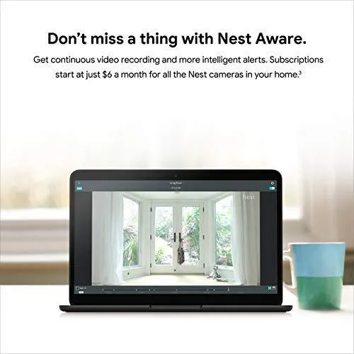 Google Nest Cam Indoor - Wired Indoor Camera for Home Security - Control with Your Phone and Get Mobile Alerts - Surveillance Camera with 24/7 Live Video and Night Vision