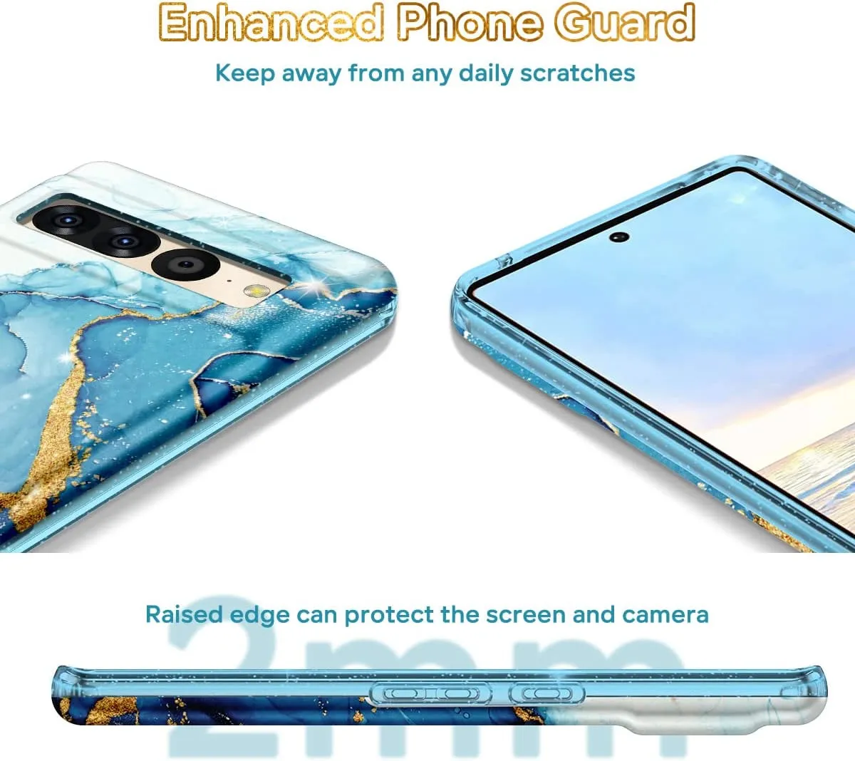 Google Pixel 7 Pro Protection Slim Marble Phone Case