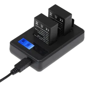 GP158-B LCD Screen Dual Batteries Charger for GoPro HERO3  /3 (AHDBT-301, AHDBT-302), Displays Charging Capacity