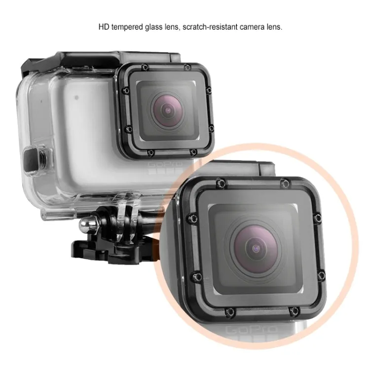 GP452 Waterproof Case   Touch Back Cover for GoPro HERO7 White / Silver