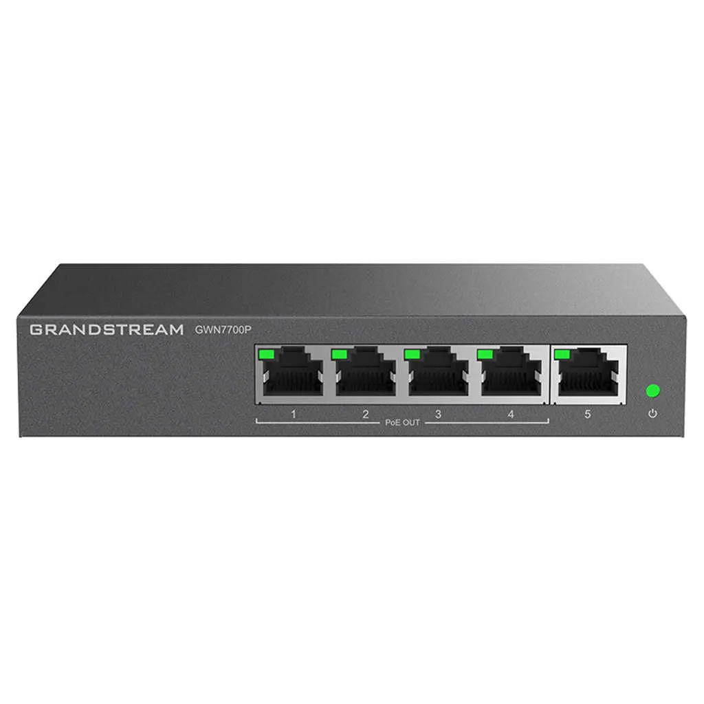 Grandstream 5-Port Unmanaged Network PoE Switch GWN7700P