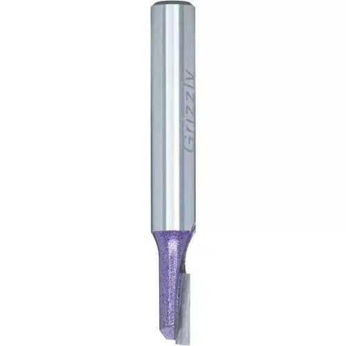 Grizzly C1462Z - Single Fluted Straight Bit, 1/4" Shank, 3/16" Dia.