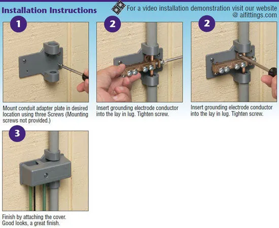 Grounding Bridge w/ PVC Adaptor - Zinc - #6 to #2