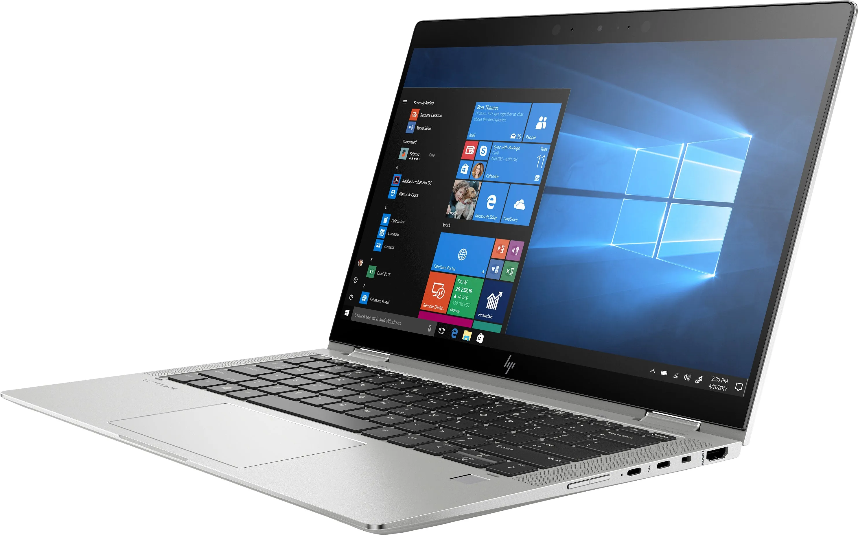 HP EliteBook X360 1030-G4 13.3" FHD (Touchscreen) Convertible Notebook, Intel Core i7-8665U, 1.80GHz, 16GB RAM, 256GB SSD, Windows 10 Pro 64-Bit - 8MQ55UT#ABA